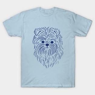 Affenpinscher (Blue and Navy) T-Shirt